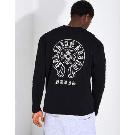Long-sleeved patterned T-shirt