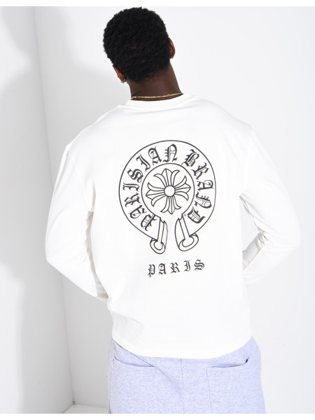 Langärmeliges, gemustertes T-Shirt