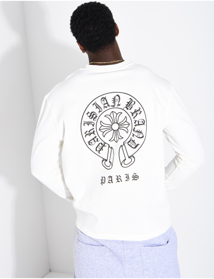 Langärmeliges, gemustertes T-Shirt