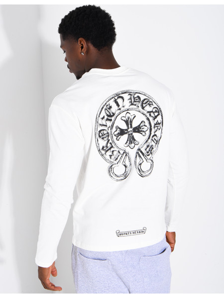 Langärmeliges, gemustertes T-Shirt
