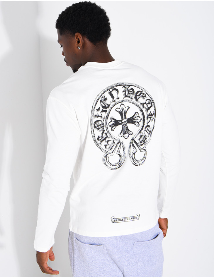 Langärmeliges, gemustertes T-Shirt