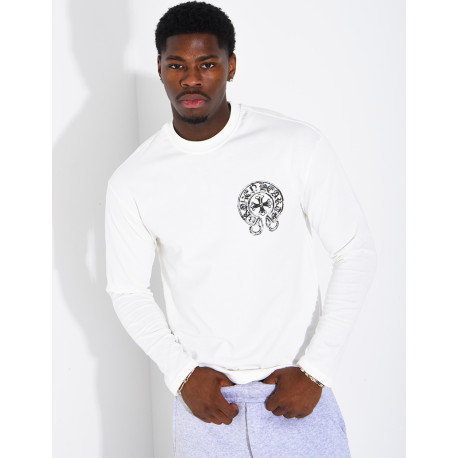 Langärmeliges, gemustertes T-Shirt