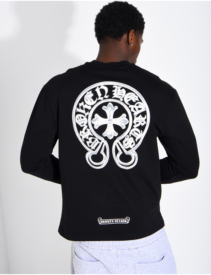 Langärmeliges, gemustertes T-Shirt