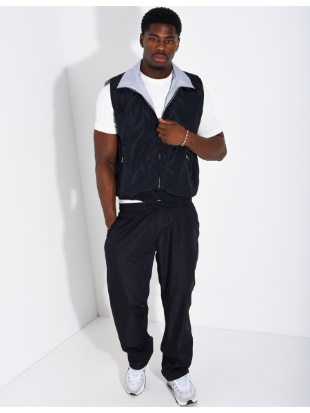 Ensemble en tissu imperméable pantalon et veste sans manches réversible