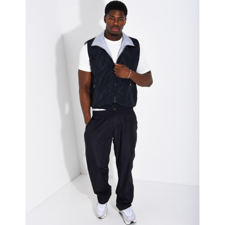 Ensemble en tissu imperméable pantalon et veste sans manches réversible