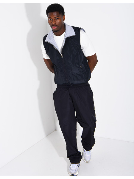 Ensemble en tissu imperméable pantalon et veste sans manches réversible