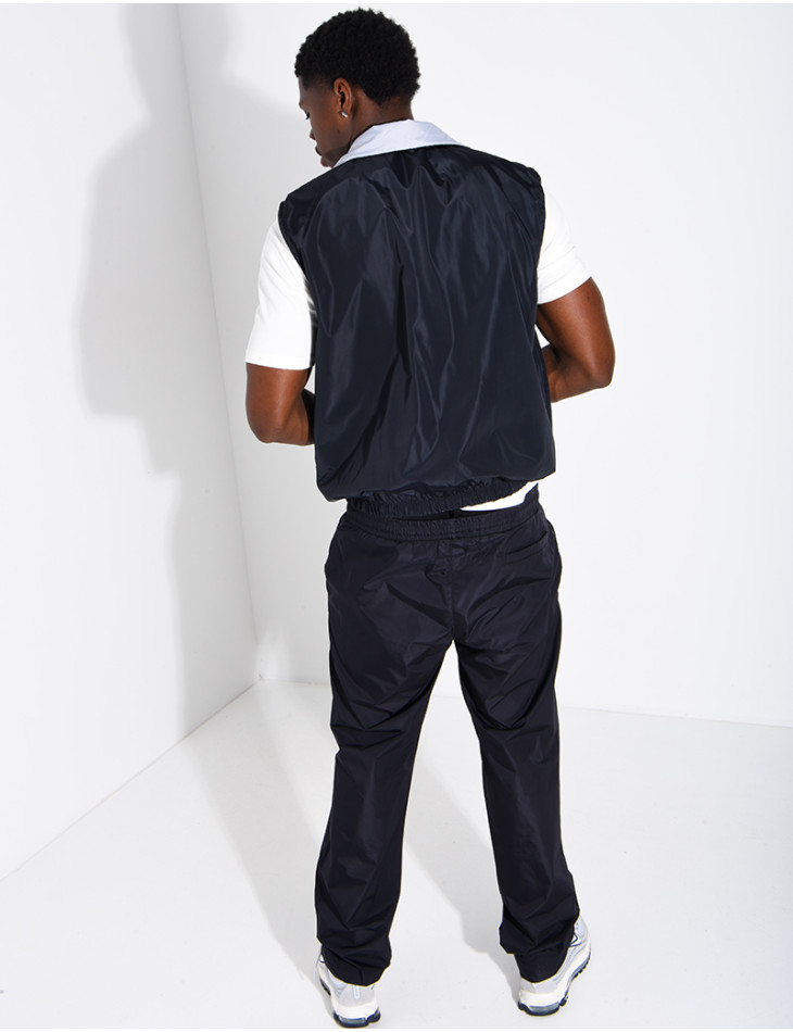 Ensemble en tissu imperméable pantalon et veste sans manches réversible