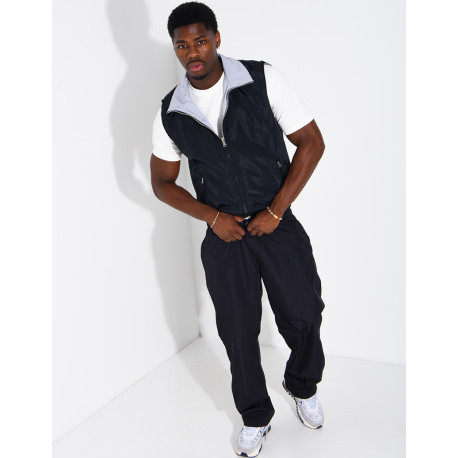 Ensemble en tissu imperméable pantalon et veste sans manches réversible