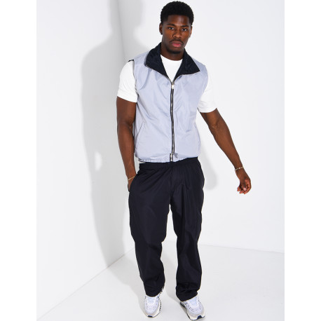 Ensemble en tissu imperméable pantalon et veste sans manches réversible