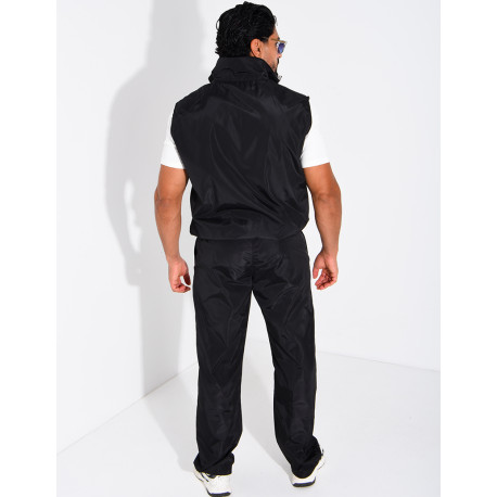 Ensemble en tissu imperméable pantalon et veste sans manches réversible