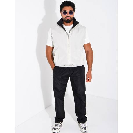 Ensemble en tissu imperméable pantalon et veste sans manches réversible