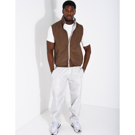 Ensemble en tissu imperméable pantalon et veste sans manches réversible