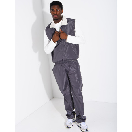 Ensemble en tissu imperméable pantalon et veste sans manches réversible