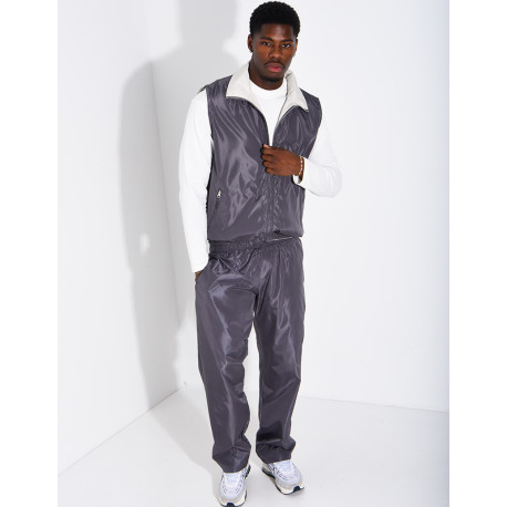 Ensemble en tissu imperméable pantalon et veste sans manches réversible