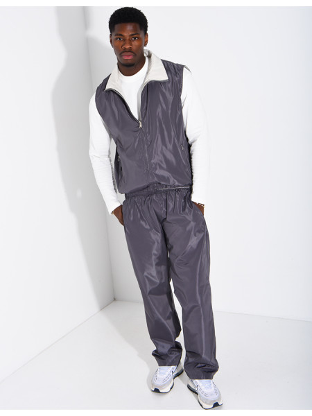 Ensemble en tissu imperméable pantalon et veste sans manches réversible