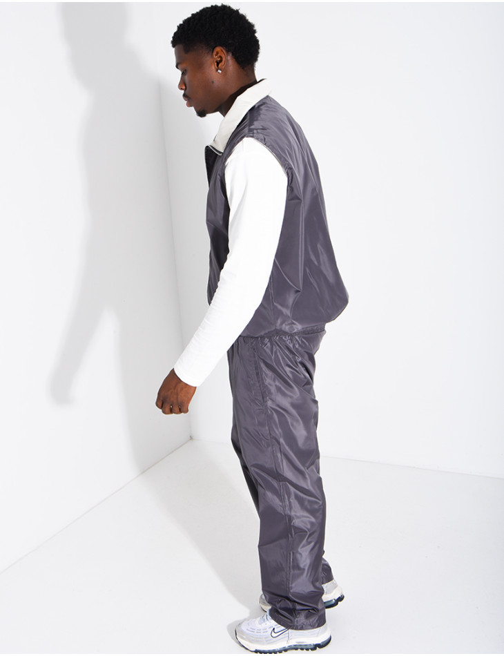 Ensemble en tissu imperméable pantalon et veste sans manches réversible