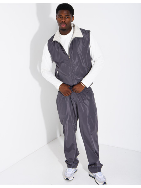 Ensemble en tissu imperméable pantalon et veste sans manches réversible
