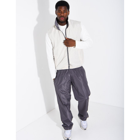 Ensemble en tissu imperméable pantalon et veste sans manches réversible
