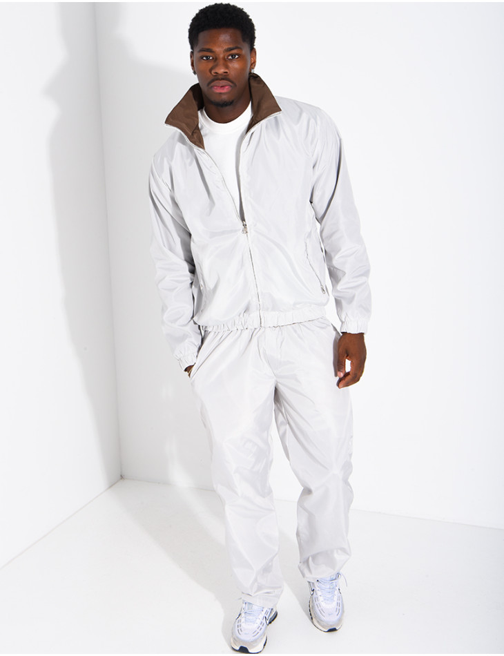 Ensemble en tissu imperméable pantalon et veste réversible
