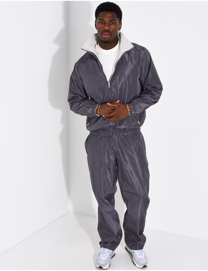 Ensemble en tissu imperméable pantalon et veste réversible