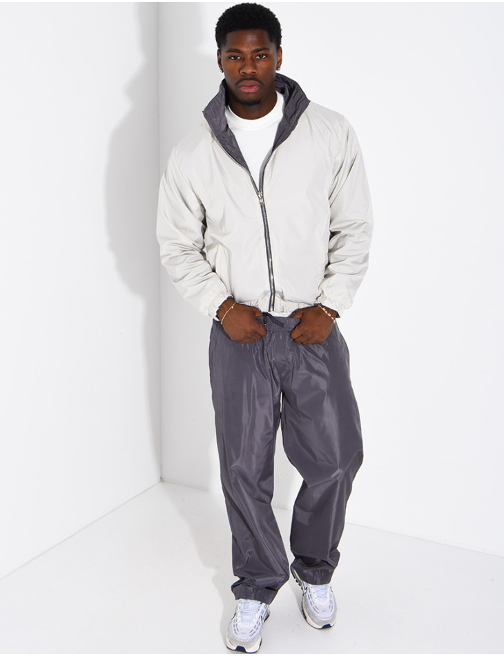 Ensemble en tissu imperméable pantalon et veste réversible