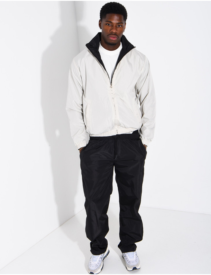 Ensemble en tissu imperméable pantalon et veste réversible