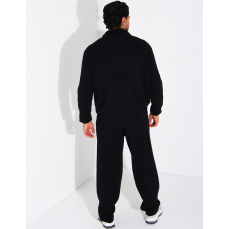 Ensemble côtelé pantalon et pull à col zippé