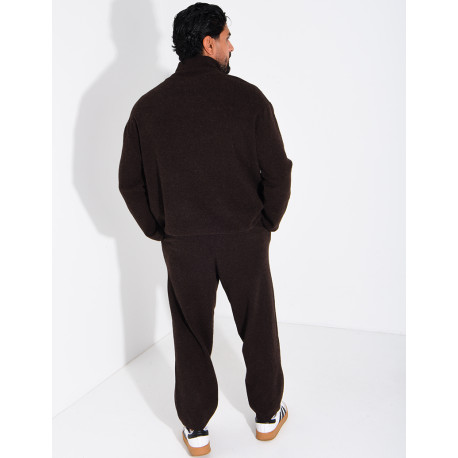Ensemble côtelé pantalon et pull à col zippé
