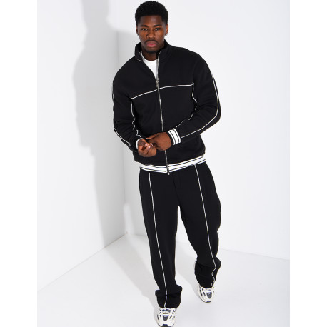 Ensemble jogging à liserés contrastants pantalon et veste