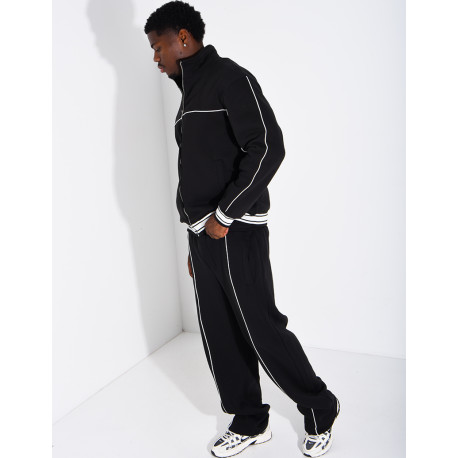 Ensemble jogging à liserés contrastants pantalon et veste