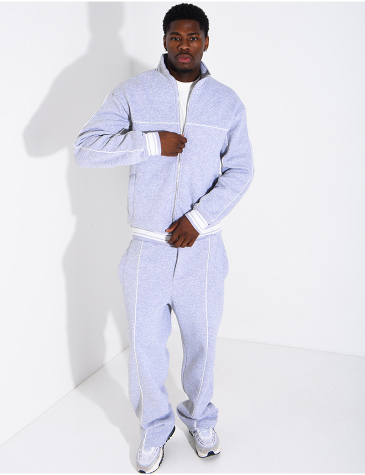 Ensemble jogging à liserés contrastants pantalon et veste
