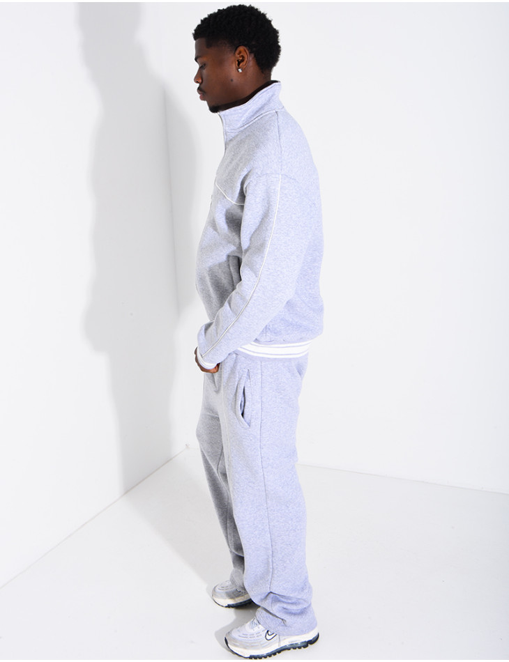 Ensemble jogging à liserés contrastants pantalon et veste
