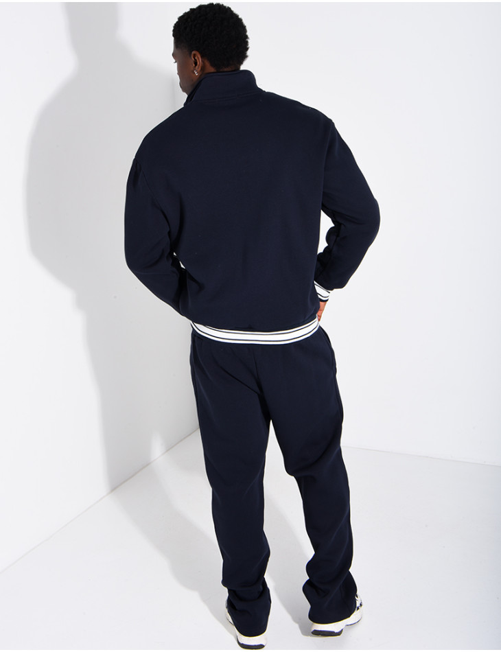 Ensemble jogging à liserés contrastants pantalon et veste