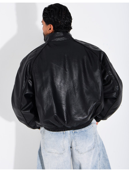 Veste effet cuir grainé