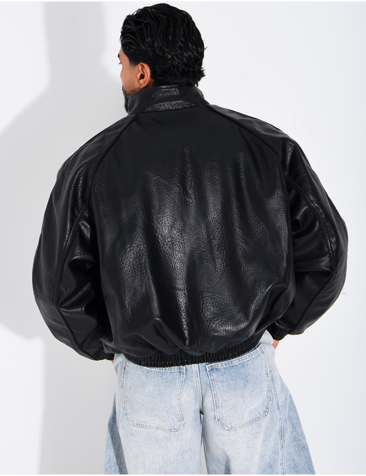 Veste effet cuir grainé