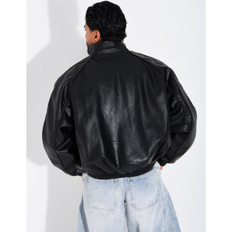 Veste effet cuir grainé