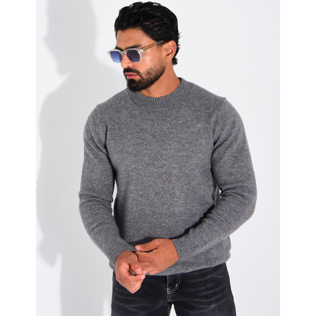 Pull col rond en laine