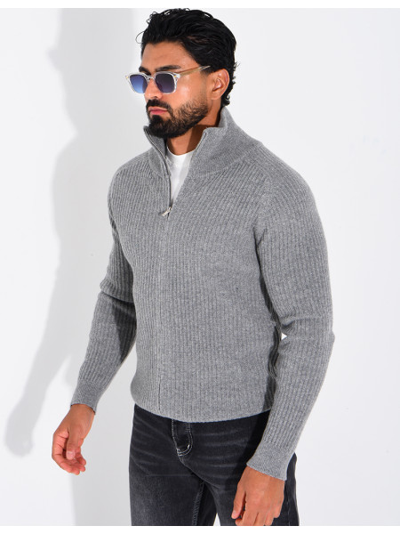 Gilet zippée en laine