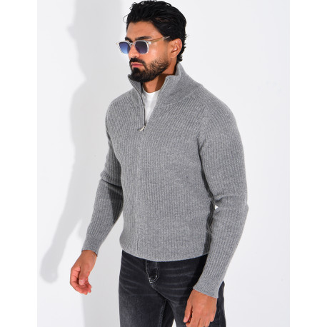 Gilet zippée en laine
