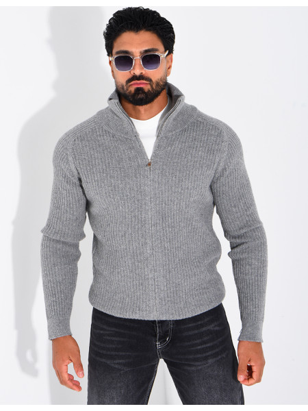 Gilet zippée en laine