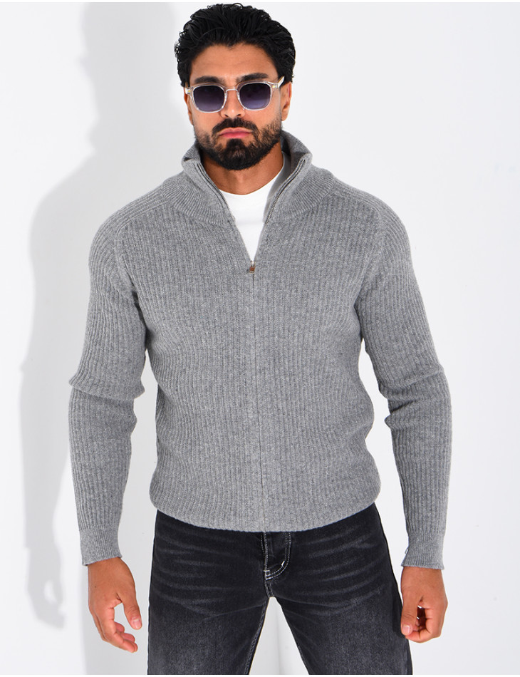 Gilet zippée en laine