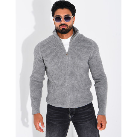 Gilet zippée en laine