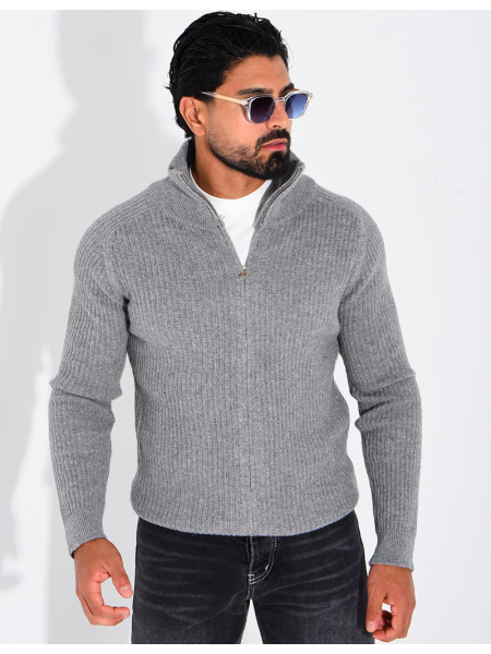 Gilet zippée en laine