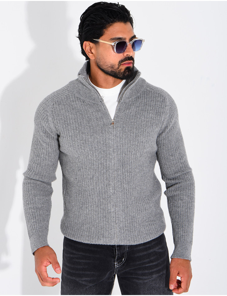 Gilet zippée en laine