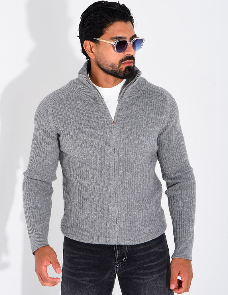Gilet zippée en laine