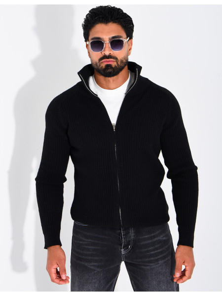 Gilet zippée en laine
