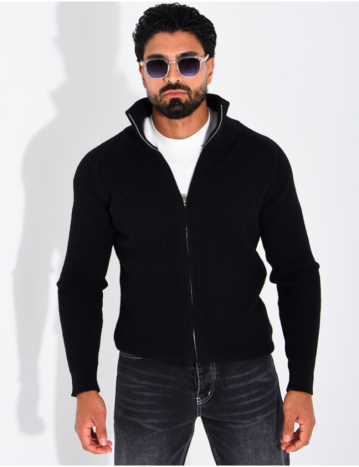 Gilet zippée en laine