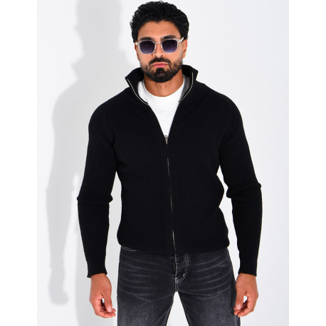 Gilet zippée en laine