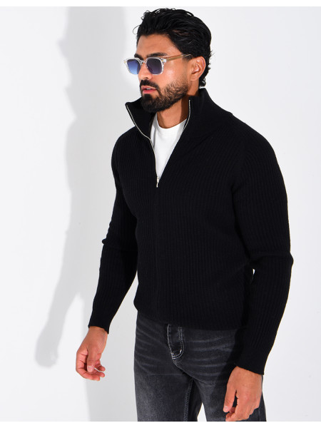 Gilet zippée en laine