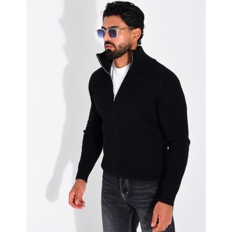 Gilet zippée en laine